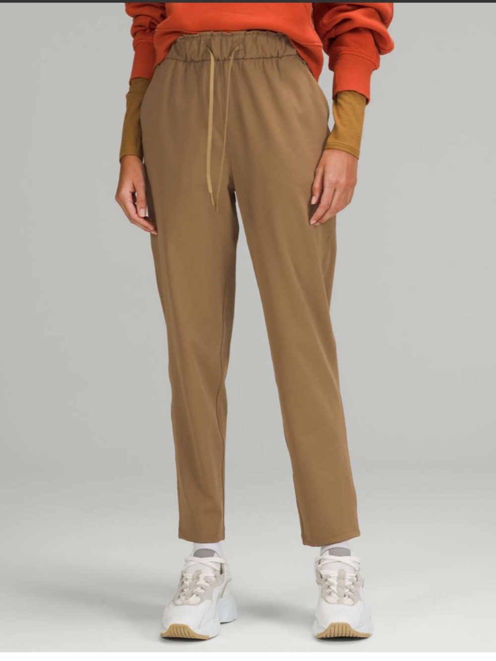 lululemon athletica Cropped Drawstring Pants in Brown